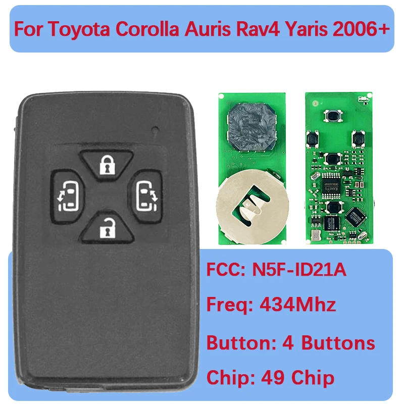 

CN007256 вторичный дистанционный ключ для Toyota Alphard Estima Vellfire RAV4 смарт-ключ для автомобиля с дверью-слайдером 312 МГц 271451-6230