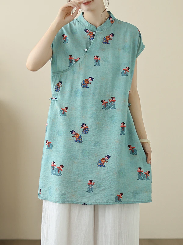 

Корейская японская хлопково-льняная женская юбка Qipao Dr больших размеров, супермясо, скрывающая похудение, традиционная китайская юбка