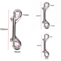 65mm/88mm/100mm Double Ended Scuba Diving Hook - Zinc Alloy Eye Bolt Snap Hook Quick Link Carabiner