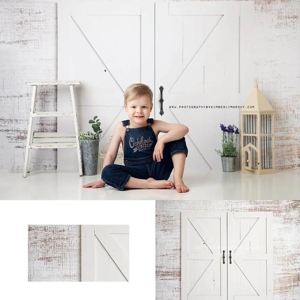 

Whitewash Doors Backdrops Kids Baby Photography Child Adult Photocall Decors Wooden Door Backgrounds