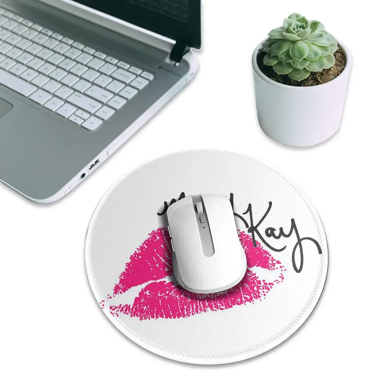 Mary Kay Cosmetics Round Mouse Pad Computer Keyboard Mouse Mat Gaming Laptop Desk Mat Office Table Mats