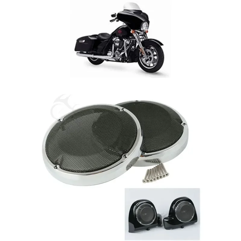 

Accesorios moto 6.5" Saddlebag Lid Speaker Grill Cover For Harley Touring Street Electra Gllide Road King 1983-2022