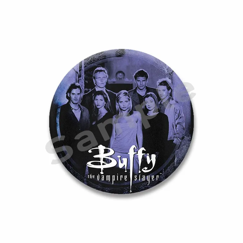 Horror TV Series Buffy The Vampire Slayer Badge DIY Clothes Backpack Hat Enamel Pins Tinplate Snap-in Brooch Accessories Gifts