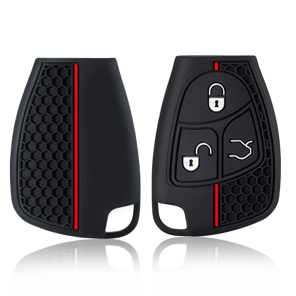 Silicone Car Key Cover Bag Shell Case Keychain Protector for Mercedes Benz C B E Class W203 W211 W204 YU BN CLS CLK Accessories