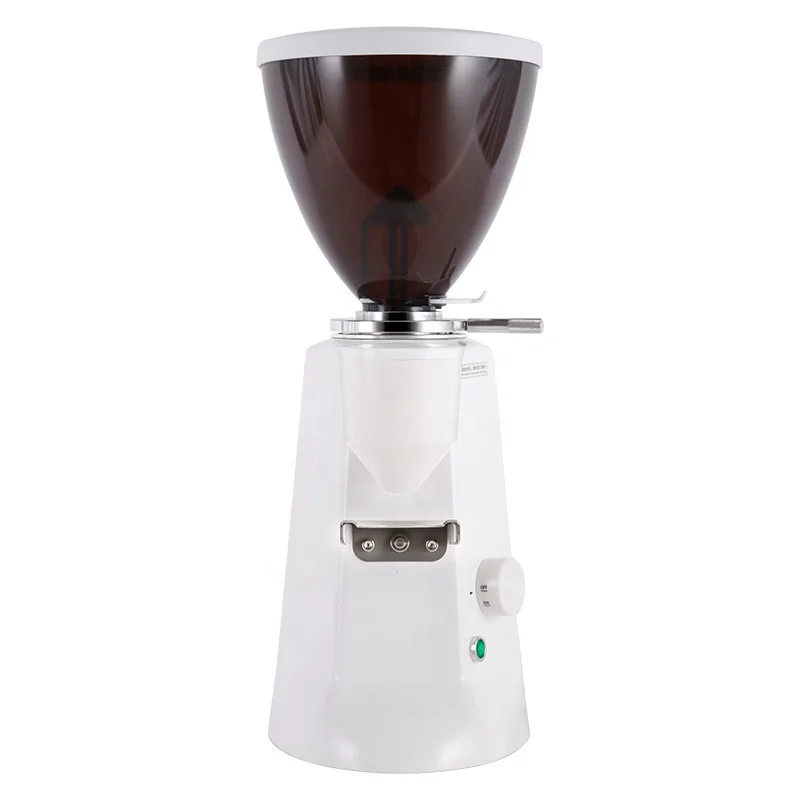 Commercial Speciality One-touch 220v 1.2kg Capacity 64mm Flat Burr Semi Automatic Coffee Bean Grinder Machine