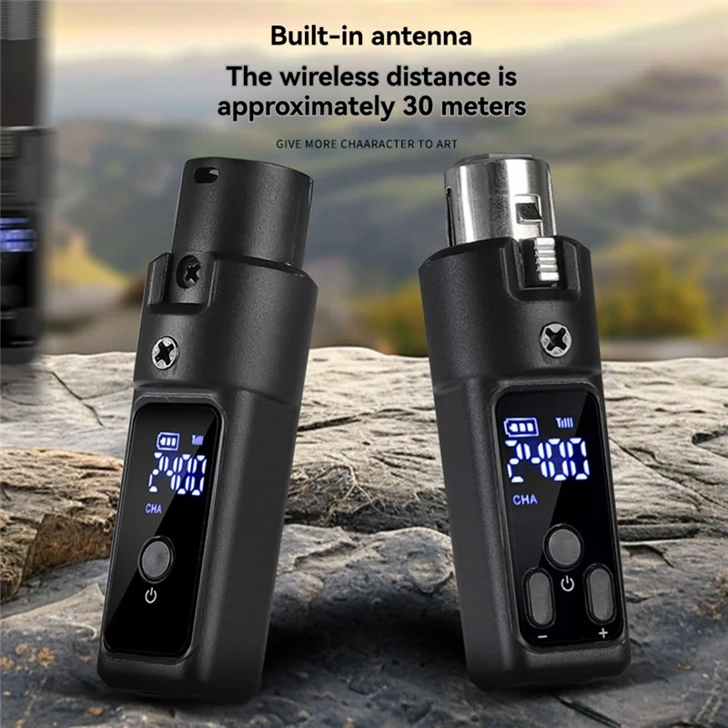 

ABUE-Moving Coil Adapter System Wireless Microphone Transmitter Receiver For Dynamic Microphone Guitar Audio Mixer PA System