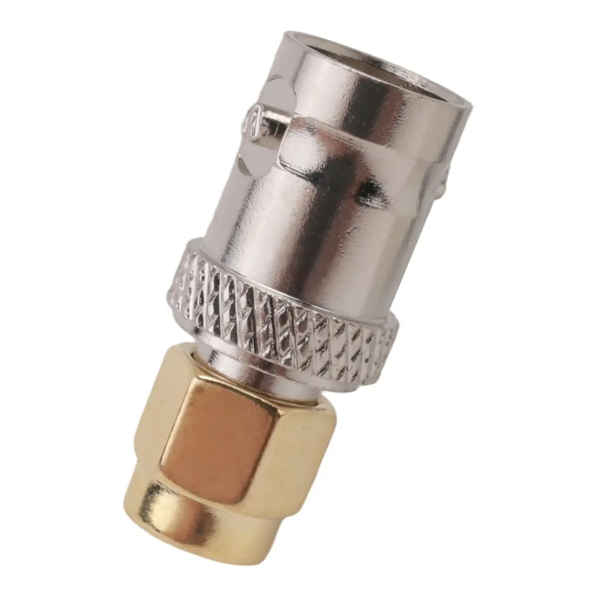 NEW DT85- SMA Male to Silver Tone BNC Female Connector Adapter
