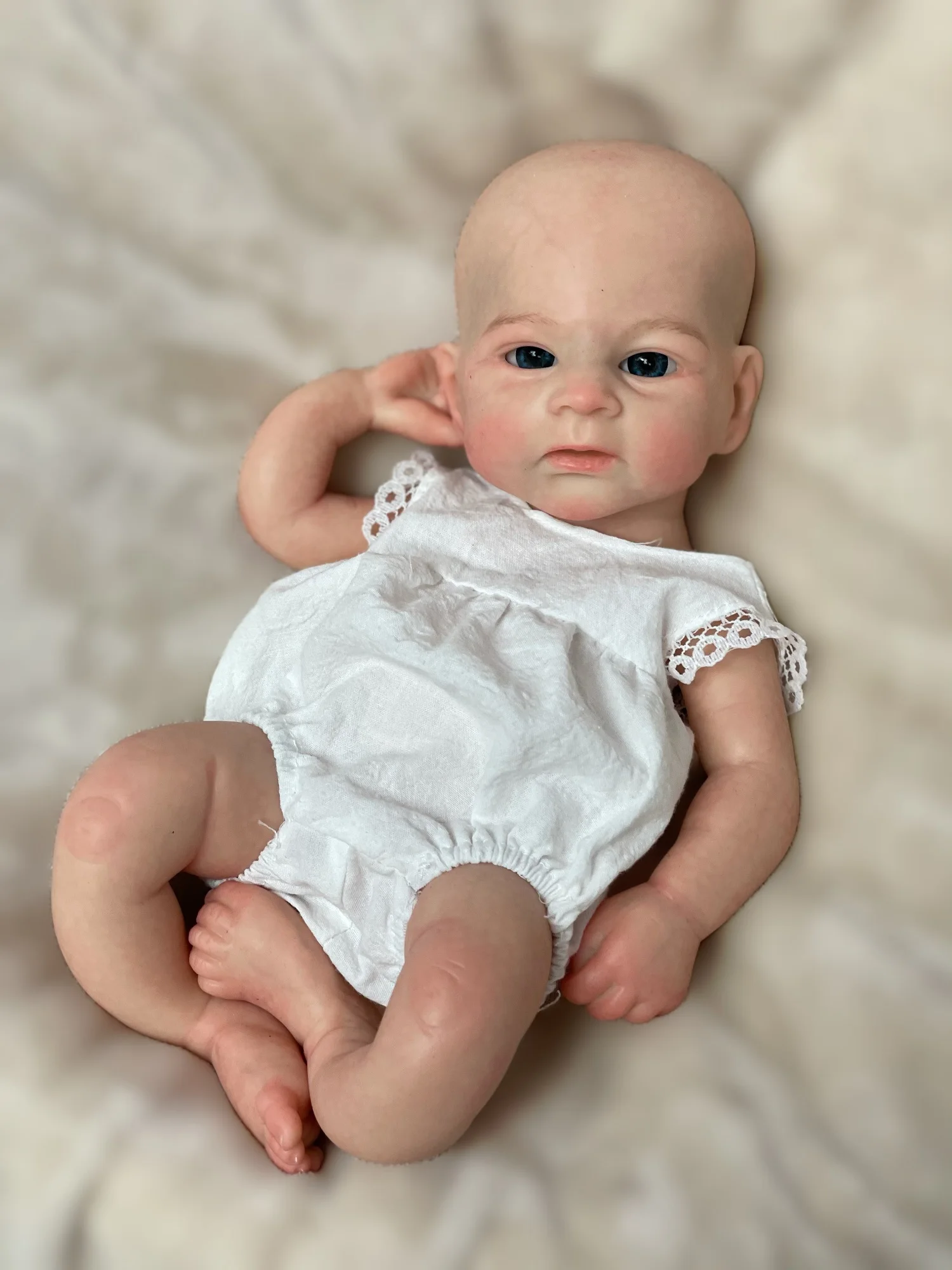 33cm Elijah Waterproof Bebe Reborn Girl Soft Solid Silicone With Painted Skin Reborn Baby Girl Lifelike Muñeca Reborn