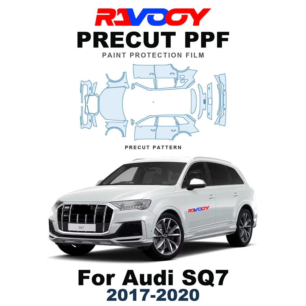 Precut PPF For Audi SQ7 2017-2020 8.5mil TPU Paint Protection Film Hood Bonnet Bumper Headlight Self-Healing Clear Kit Fenders