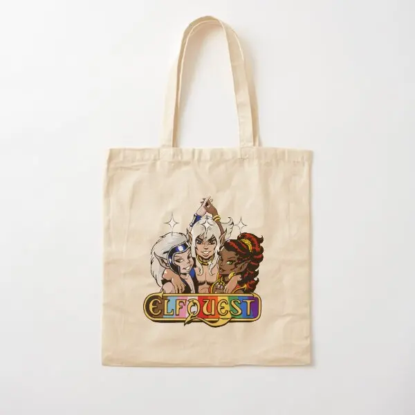 Elfquest Pride Cotton  Canvas Bag Reusable Tote Unisex Shopper Designer Printed Women Handbag Travel Fabric Grocery Shoulder Bag