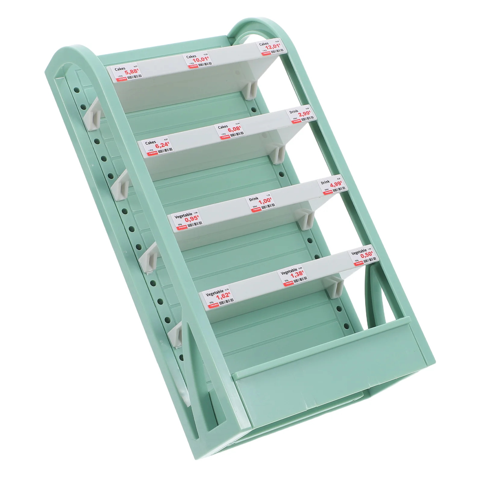 

Miniature Supermarket Shelves Compact Multilayer Design Dollhouse Food Storage Organizer Pretend Play Scene Kids Display