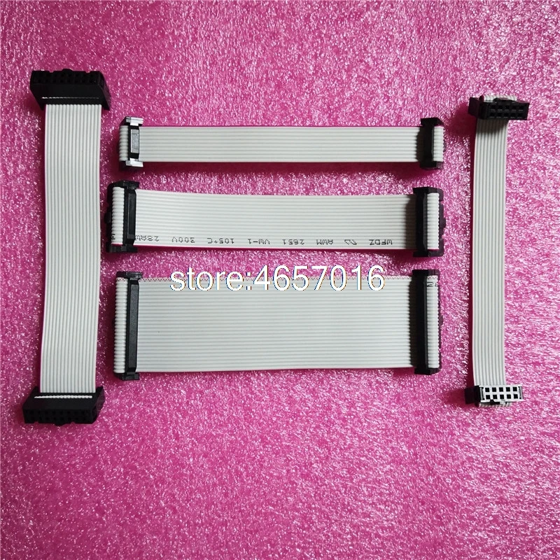 10pcs FC-10/14/16/20/34/40P 2.54mm Pitch JTAG AVR Download Cable Wire Connector Gray Flat Ribbon Data Cable 10cm 20cm 30cm