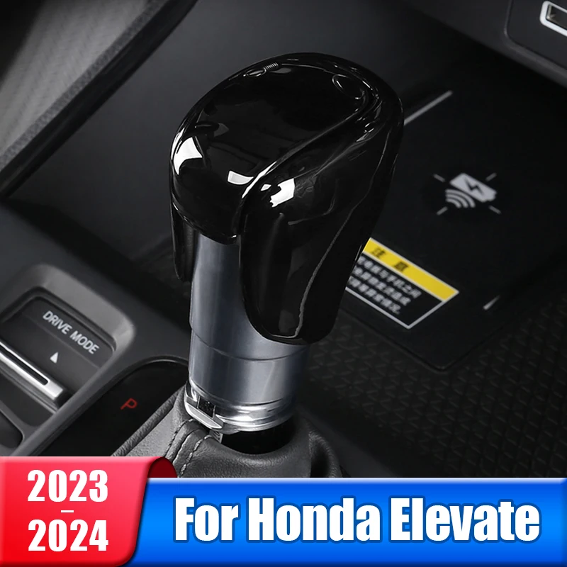 

Car Gear Shift Knob Gear Head Cover Trim For Honda Elevate 2023 2024 ABS Carbon Fibre / Bright Black Decoration Accessories