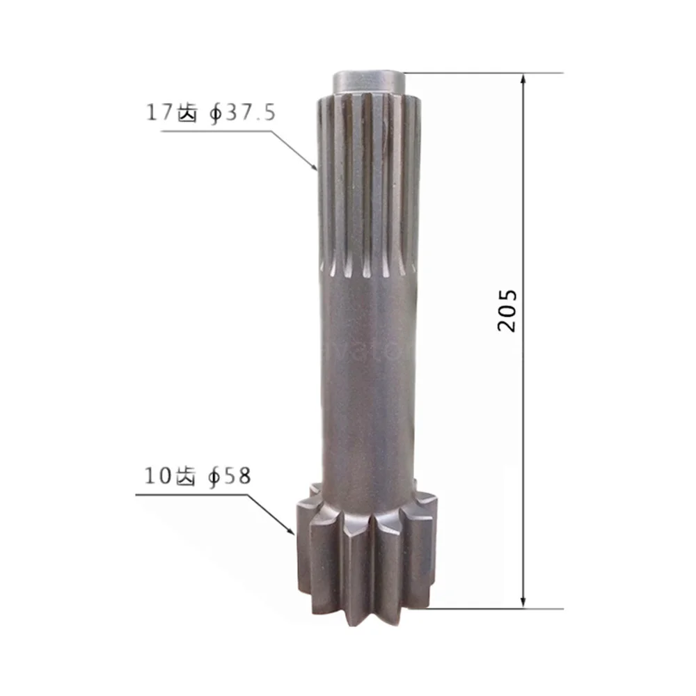 for Daewoo for Doosan DX380LC-9C walking sun gear drive motor central gear shaft 10 17 teeth excavator parts