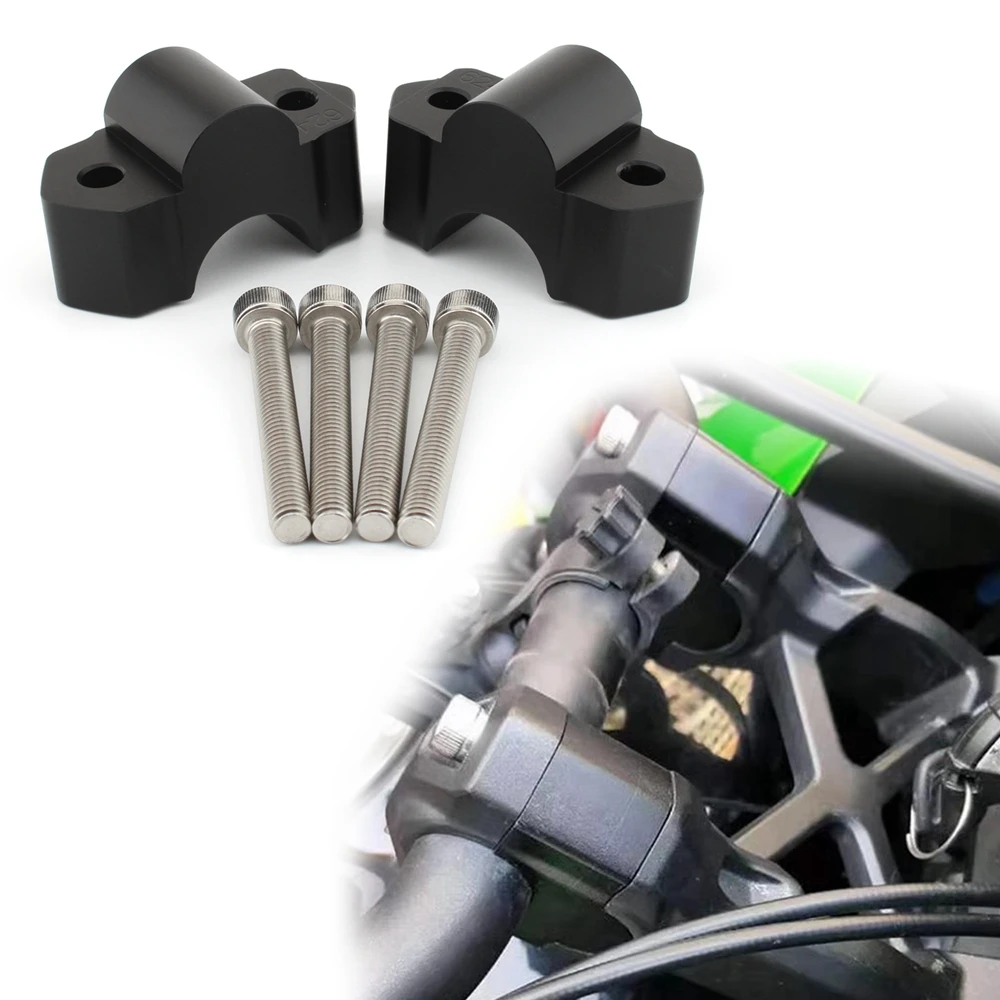 

For Kawasaki Versys 1000 2015-2020 handlebar risers Height up Adapters aluminum alloy black