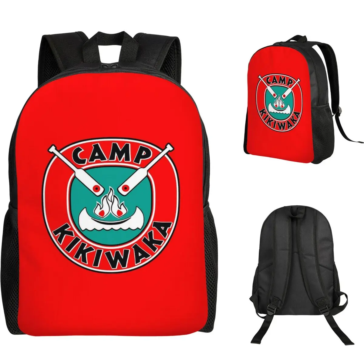 

Camp Kikiwaka - Bunk d - Red Background Backpack Student Boys Girls BookBag School Bag Computer Shoulder Bags