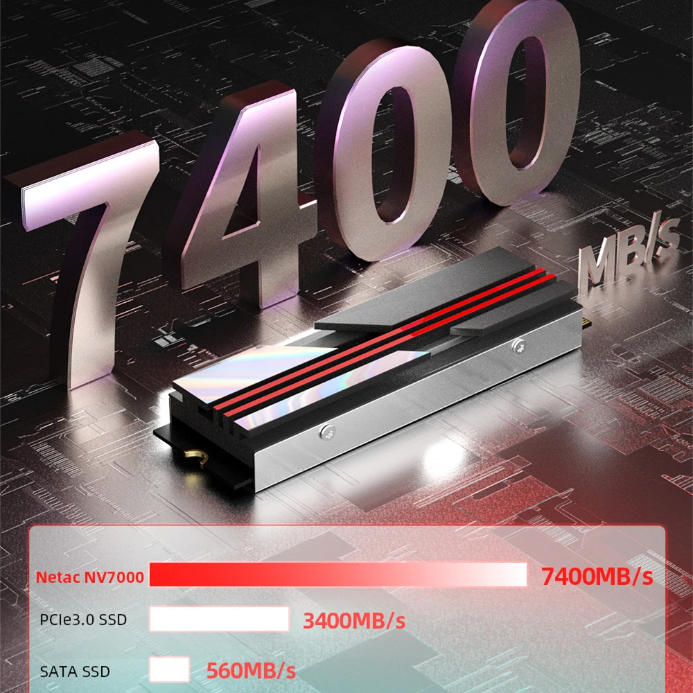 Netac SSD NVMe M2 1 TB 2 TB 4 TB SSD PCIe4.0 M.2 2280 NVMe DRAM Cache Internes Solid State Drive für Desktop-Laptop PS5 PC Computer – Detail 8