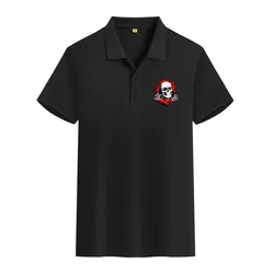 Skull Ghost Print Leisure Fashion POLO Shirt Short sleeved Men's Summer Standard Breathable Cool Flip Collar