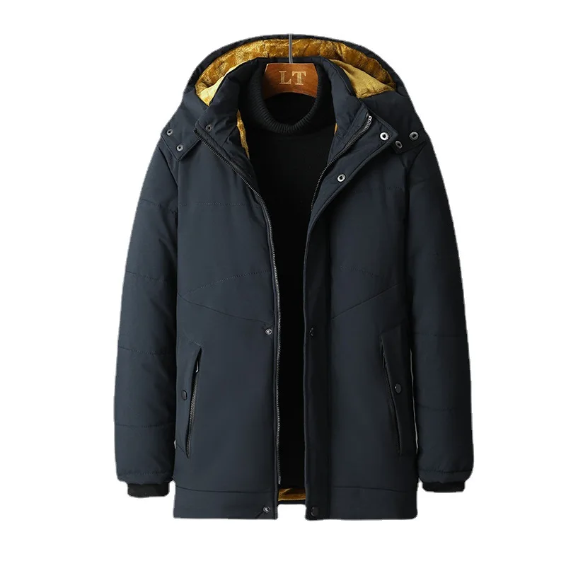 Parka d'hiver à capuche pour homme, manteau optique chaud, veste coupe-vent, style militaire, parkas classiques décontractées, sourire, nouveau, 2022