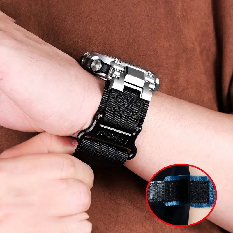 Modified Canvas Wristband For Casio 5544 MTG-B1000 Easy to Paste Wristband Nylon Canvas Watch Strap Men's Bracelet image 2