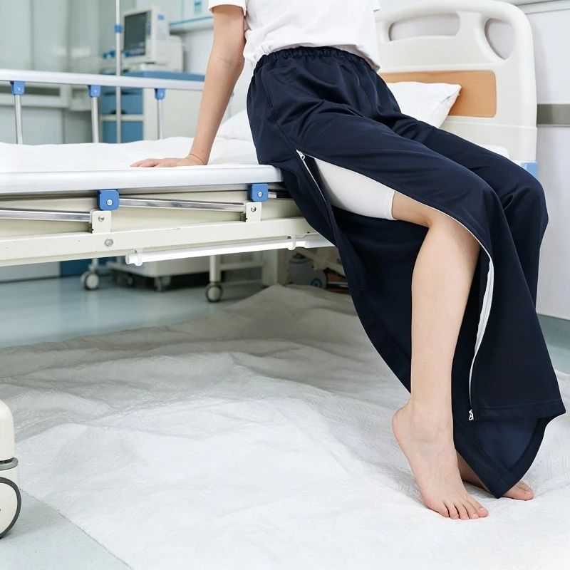 

Side Zipper Elderly Pants Are Easy To Put on And Take Off Suitable for Spring and Summer Thin Care Pants for The Elderly