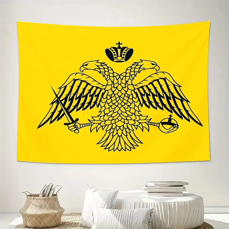 Medieval Tapestry Wall Hanging Eagle Crest Gothic Home Decor Vintage Shield Banner Dorm Room Living Room Aesthetic Art