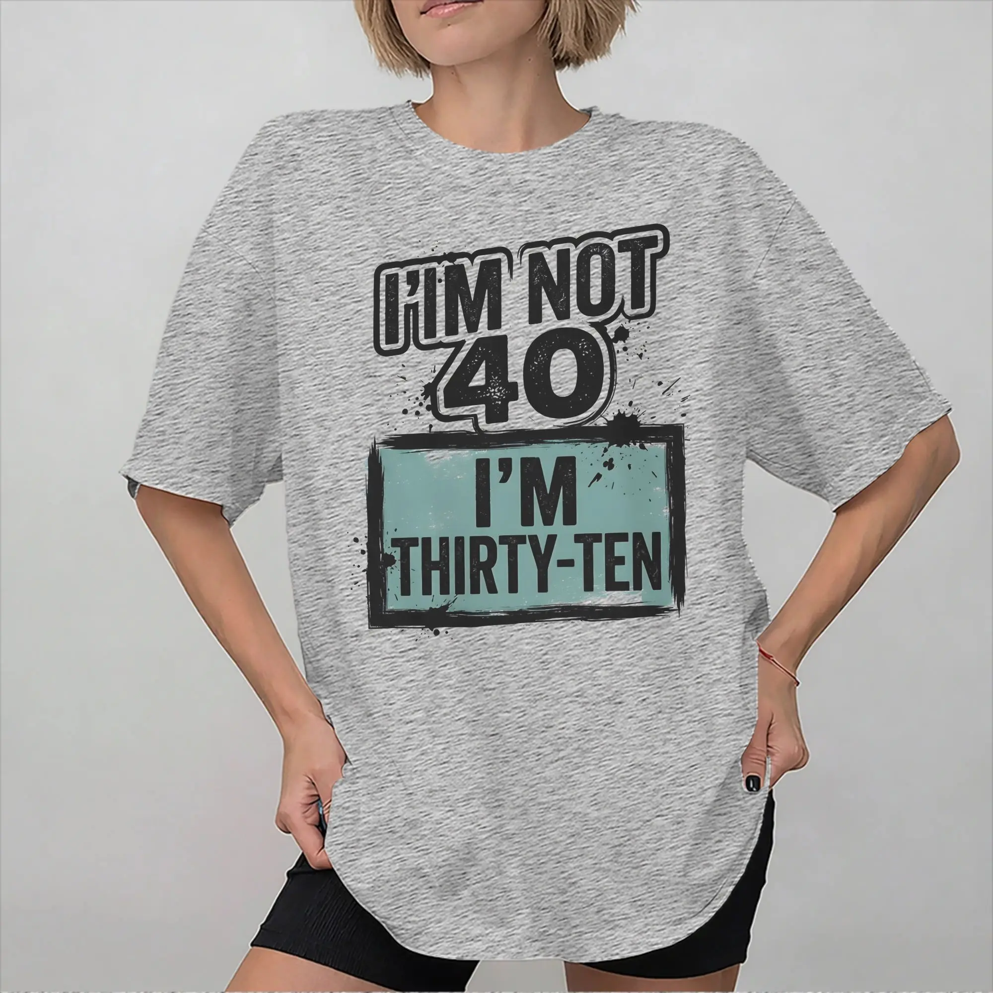 Men Women Graphic Printed I'm Not Forty I'm Thirty Ten  Tee T Shirt Pure Cotton  T-shirts Clothing