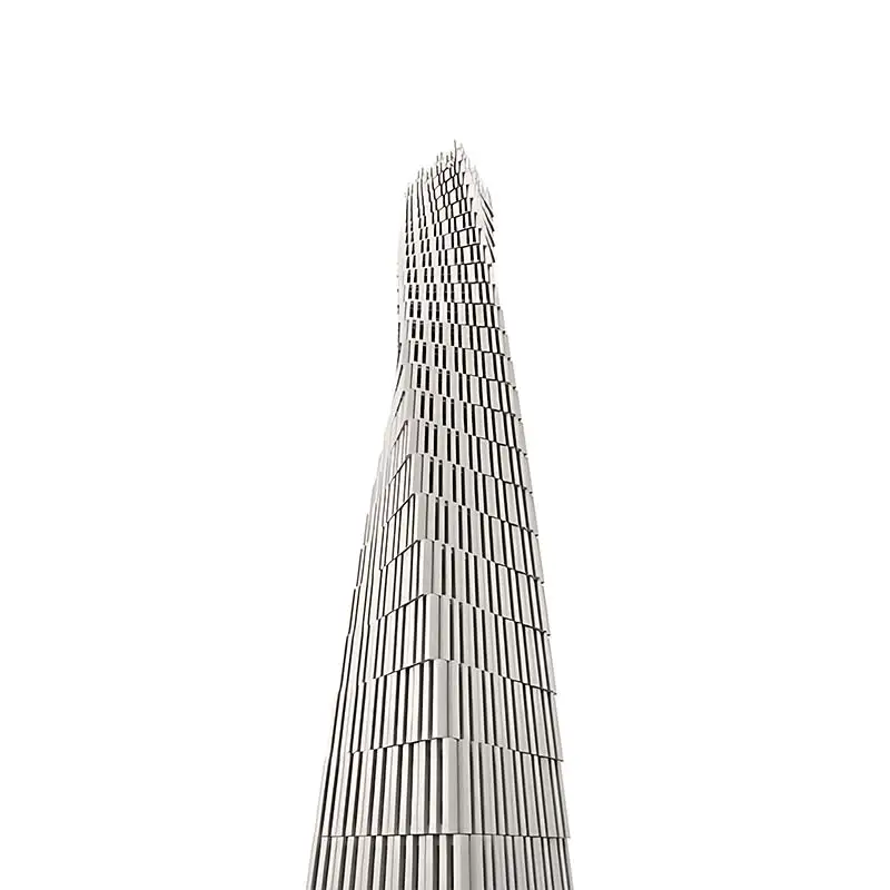 Tour Cayan de ville célèbre (tour infini), bloc de construction de dubaï, échelle 1:800, briques à assembler, modèle d'architecture, jouets pour enfants