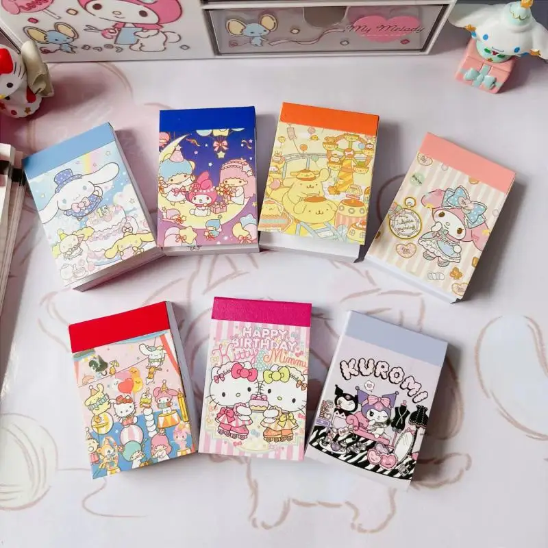 

Sanrio Cartoon Bean Book Mymelody Cinnamoroll Sticker Book Kuromi Purin Kitty Hand Tent Girls Children Mini Stickers Material