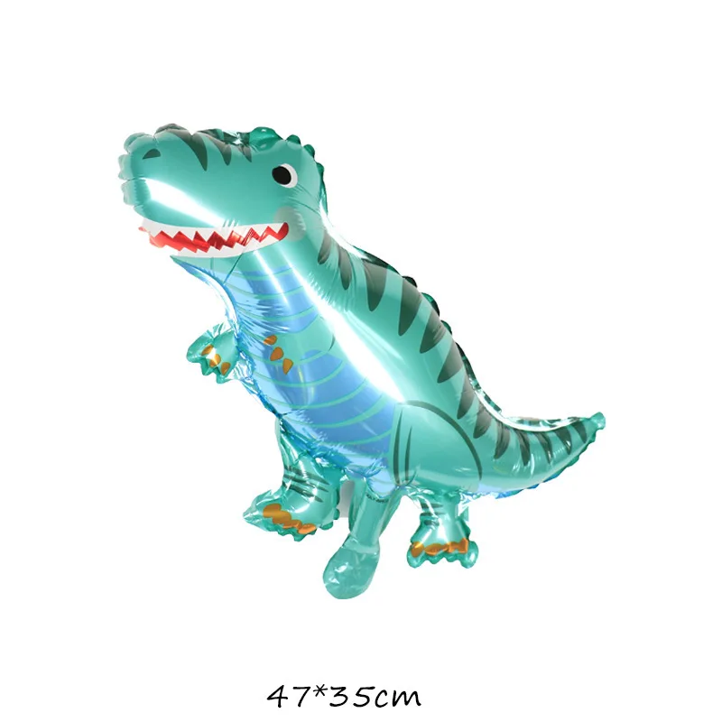 7 Stück Mini-Dinosaurier-Ballons Kleine Cartoon-Figuren Tyrannosaurus Rex Triceratops Swift Raptors Triceratops Kindergeburtstags-Spielzeug-Deko – Detail 2