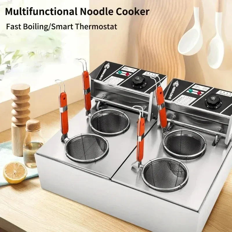 4-head Economical Commercial High-power Noodle Cooking Stove 10L Small Hot Pot Machine and Kanto Boiling Machine