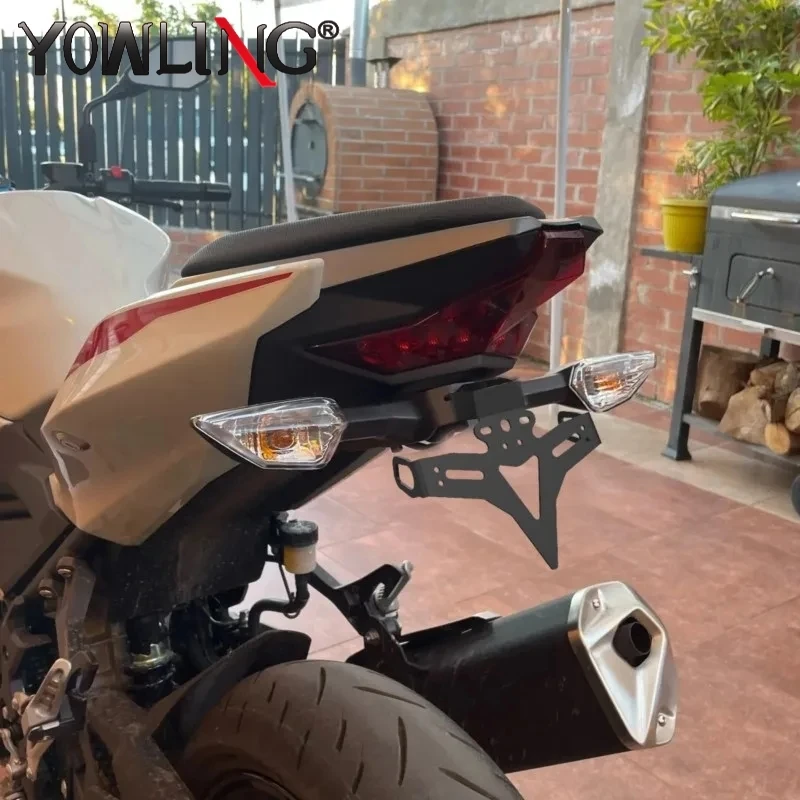 

For Kawasaki Ninja 400/ Z400 500 Motorcycle Adjustable License Plate Holder Bracket Rear Tail Tidy Fender Eliminator Kit Z500