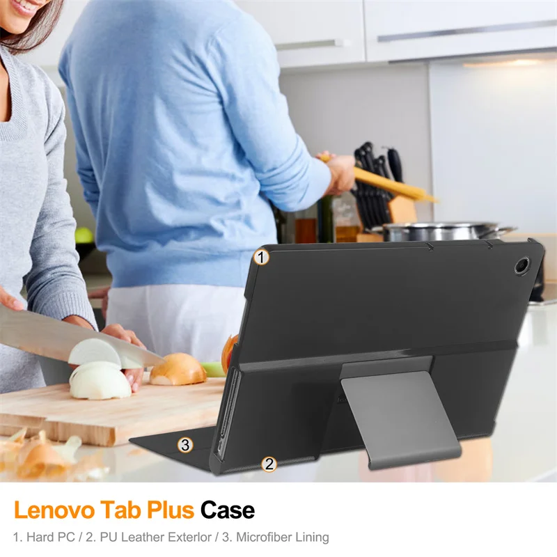 GLANDOTU Custodia per Lenovo Tab Plus 2024 11,5 pollici (TB351FU) con stilo Cover, Multi-Angolo in Pelle PU con Funzione Stand e Porta Penna Custodia per Lenovo Tab Plus -Don't touch