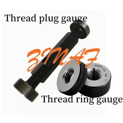 Thread Plug Gauge 6H/Ring gauge 6g GO/NO M30 M32 M38 M40 M42 M45 M48 Gauge Precision Internal Screw Gage,Pitch Thread Test Tool