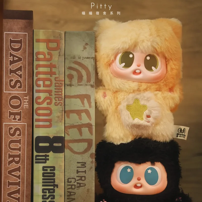 Pitty Meow Meow Dormitory Series Vinyl Doll Plush Blind Box Cute Plush Backpack Pendant Bag Decoration Figure Model Collect Gift