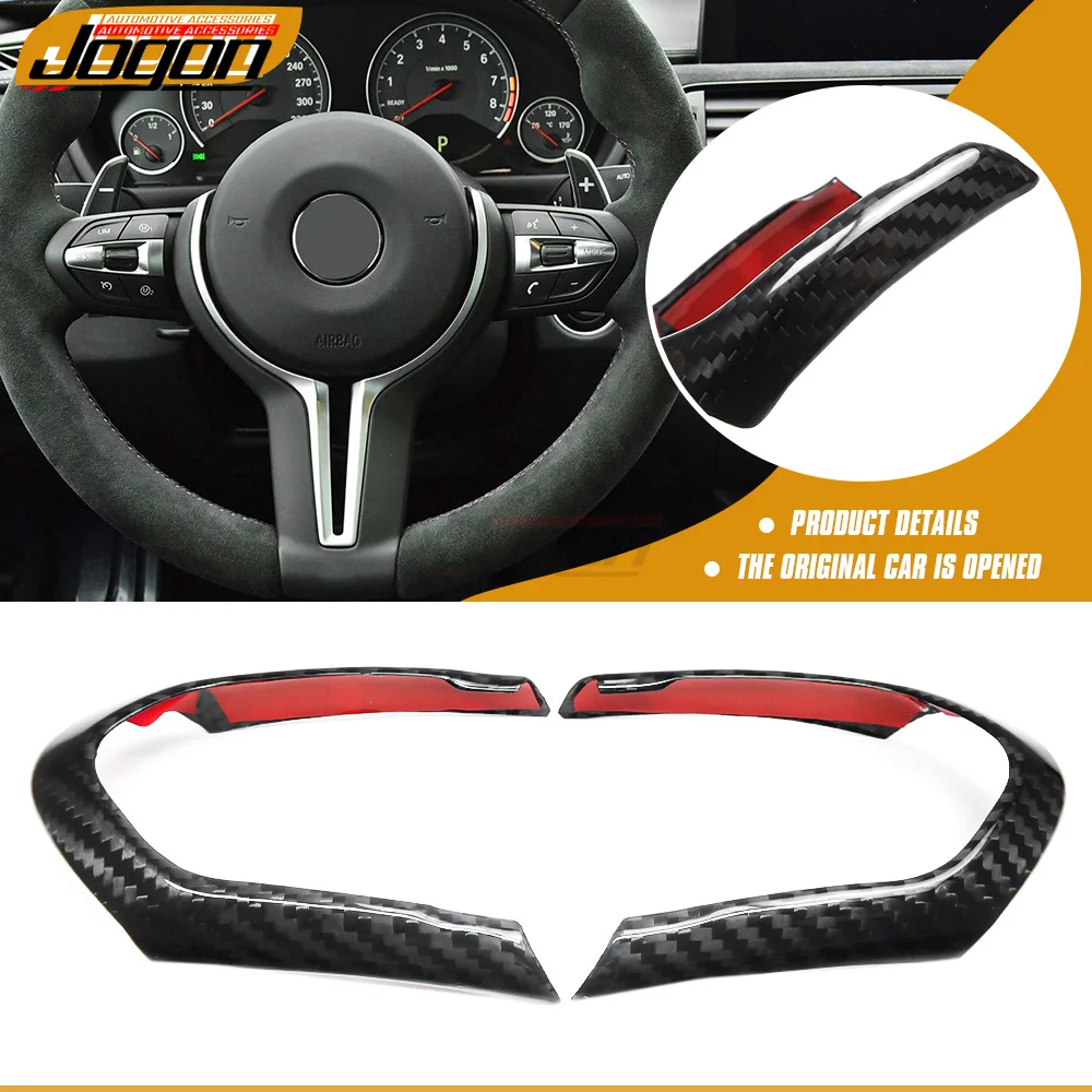 

Real Carbon Fiber Steering Wheel Button Frame Trim For BMW F21 F30 F31 F32 F10 F12 F06 F36 F87 M2 F80 Car interior Accessories