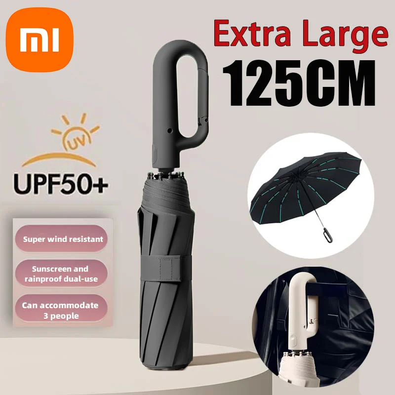 Xiaomi Extra Large Umbrella 105cm Windproof Strong Reinforced Automatic Folding Large Buckle Handle Wind and Water Resistant