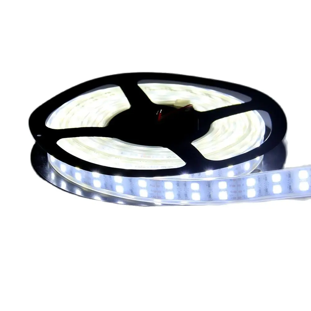 100m DC12v 120leds/m RGB Led Strip 5050 5m/reel Double Row Warm White/White Led Tape Light Waterproof IP67