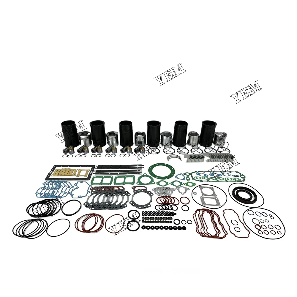 6D125 REBUILD KIT CYLINDER LINER KIT WITH BEARINGS GASKETS COMPATIBLE WITH KOMATSU ENGINE.