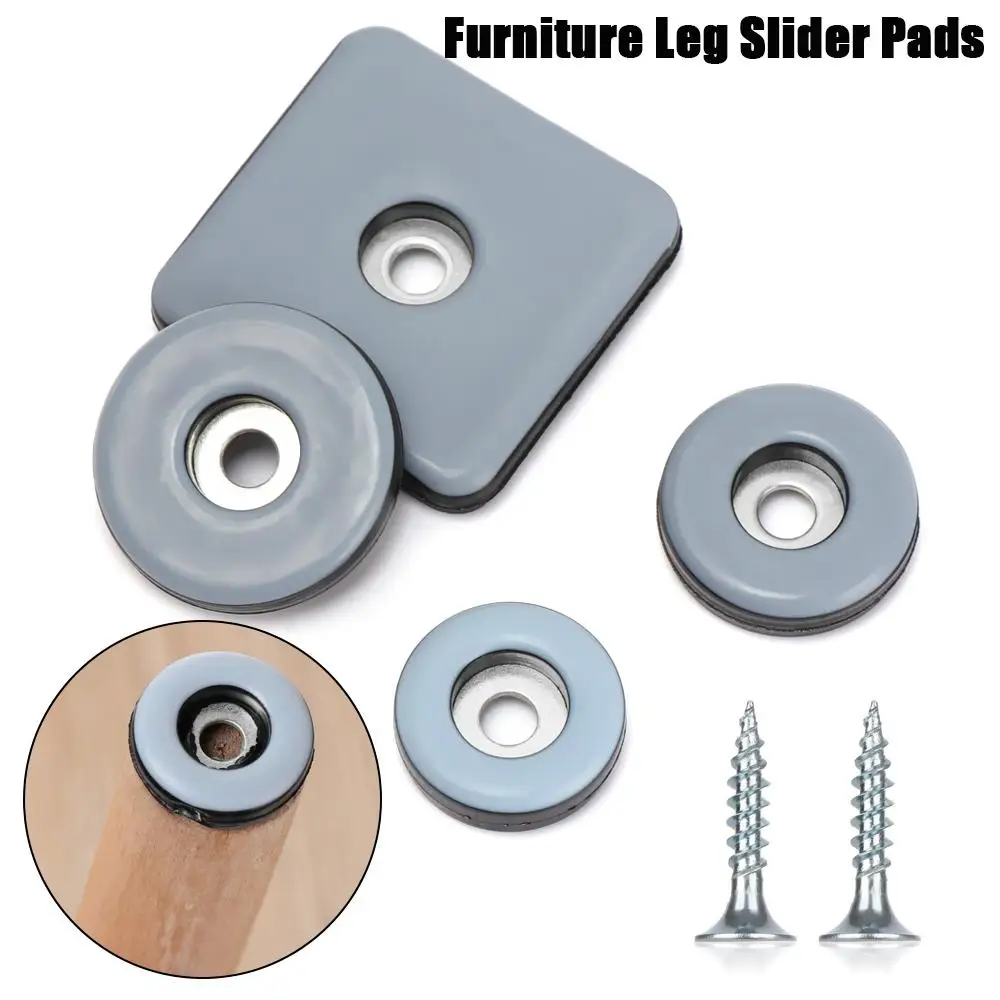 New 8pcs Anti-abrasion Home Easy Move Chair Fittings Soft Bumper Furniture Leg Slider Pads Anti Noisy Floor Protector Slip Mat