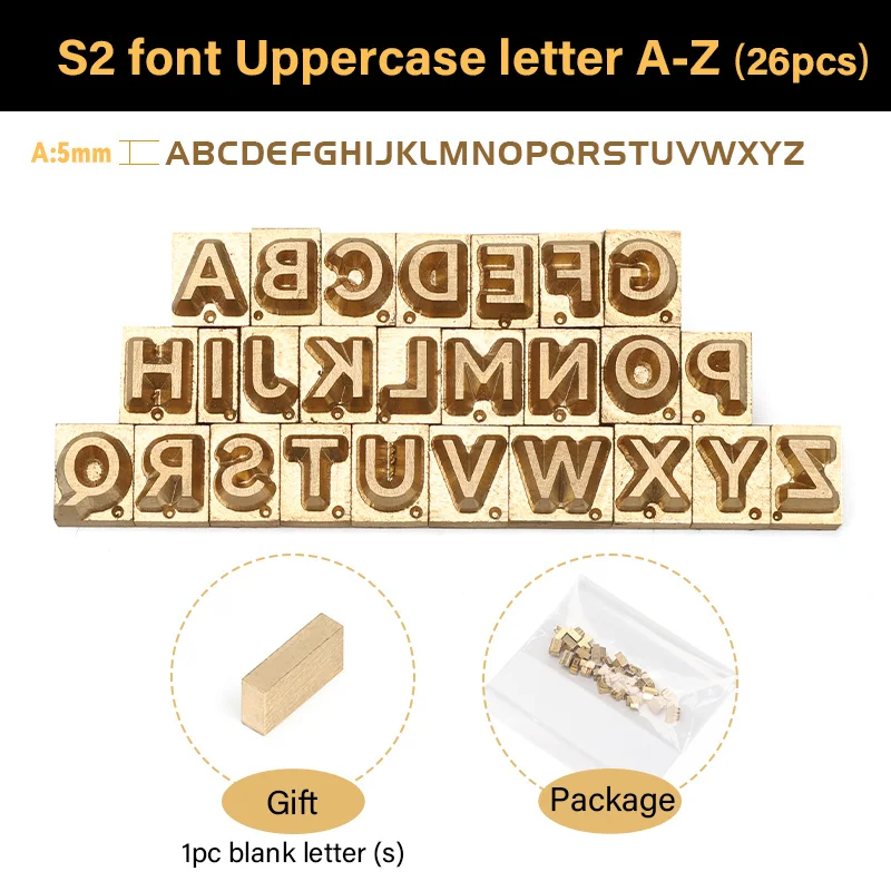 WUTA Messing Stempels Letter Nummer Alfabet Symbool Aangepaste Gepersonaliseerde Logo Embossing Mold voor Foliedruk Machine DIY Geschenken