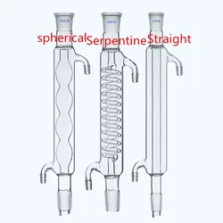 Condensador Alihn 200-400 MM, condensador 24/29-tipo Alihn, vidrio de laboratorio