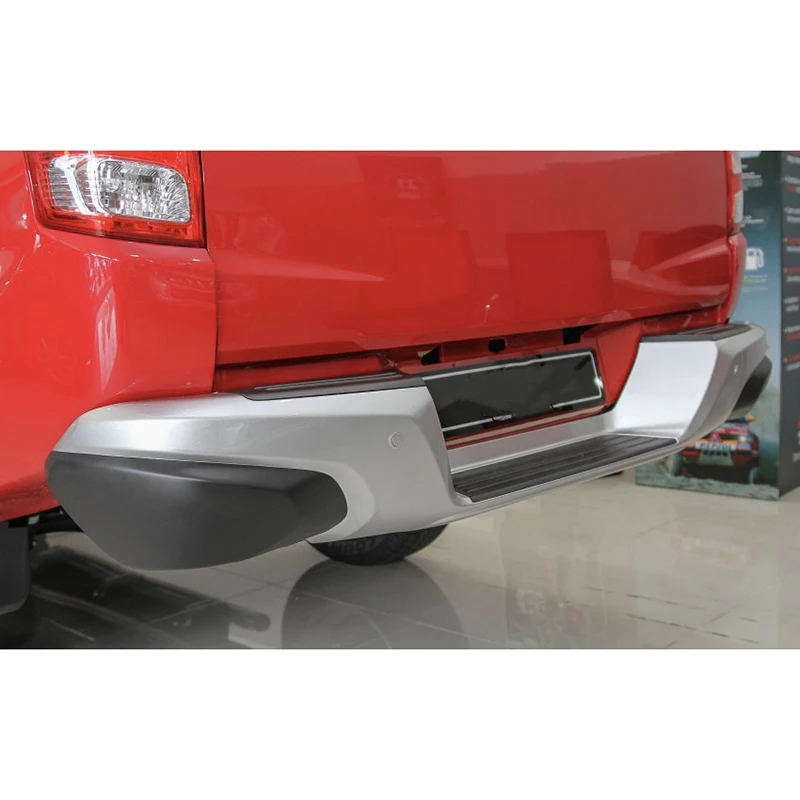 4x4 Silver Abs Plastic Steel Car Rear Bumper Guard for Mitsubishi Triton L200 2015+ 2019 2020 2021