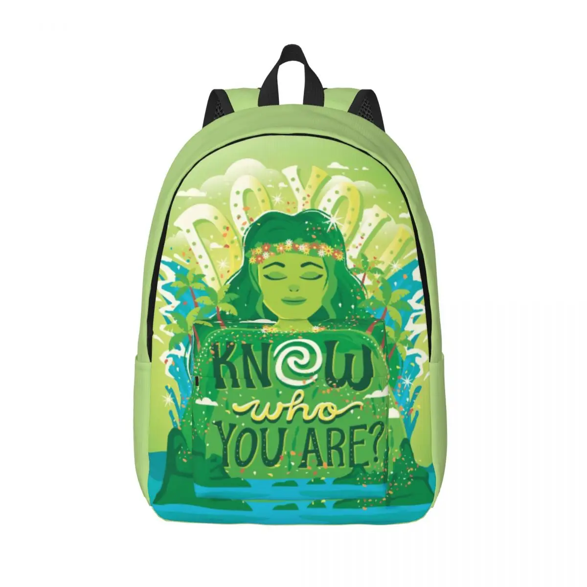 Custom Moana Do You Know Who You Are Canvas Backpacks for Women Men Waterproof School College Bag Print Bookbag