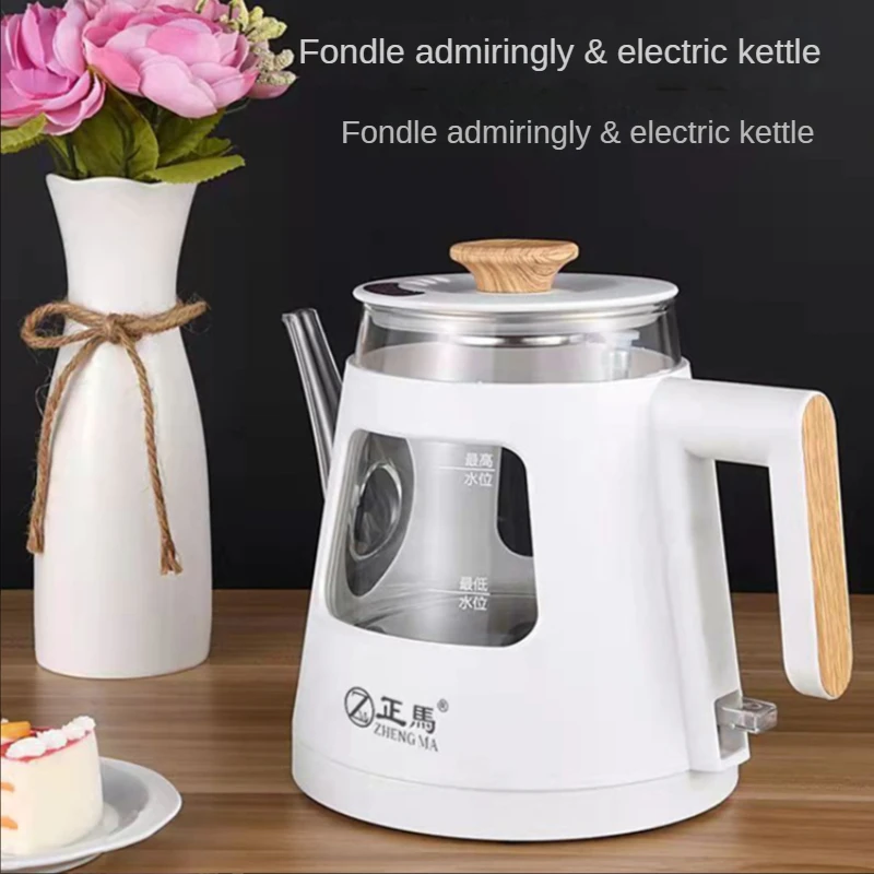 Glass electric kettle for tea with long mouth   household health pot kitchen appliances