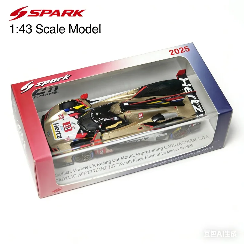 

SPARK 1/43 Cadillac V-Series R JOTA 12 # Модель автомобиля Le Mans 2025 из чугуна и смолы, статическая, имитационная, подарок для мальчиков на праздник.