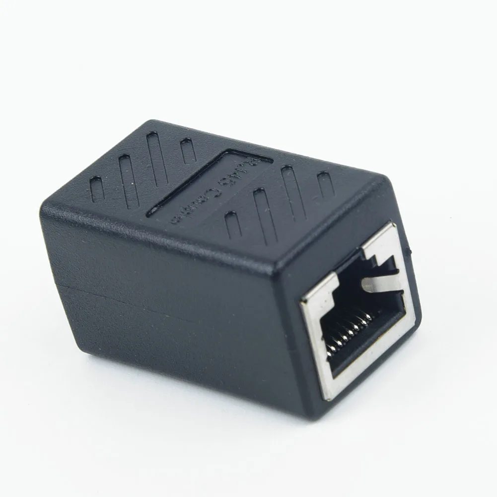 

2 ports Network For Cables Extender Female Standard Ethernet LAN Coupler Lightweight 2*2*4.1cm High Quality New