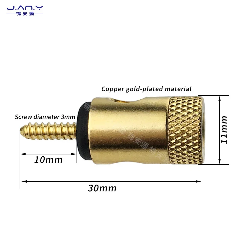 Copper plated 4mm threaded terminal block, banana plug socket, hifi audio amplifier, speaker, soldering free terminal block