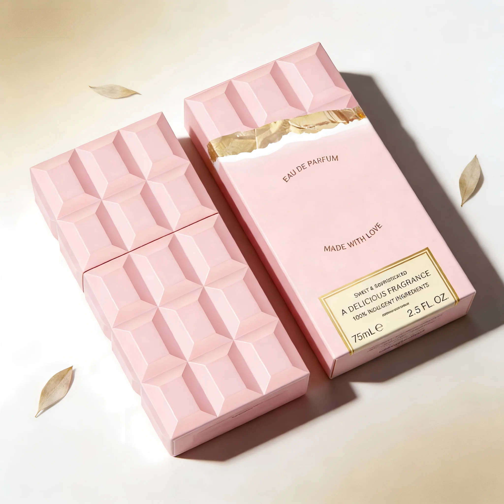

Pink Chocolate Eau De Parfum for All Delicious Creamy & Sweet Notes Perfect Present for Special Occasions.