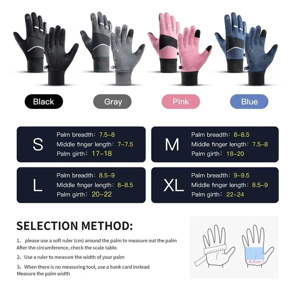 Polar Fleece Plush Thickened Gloves Soft Anti-splash Water Nylon Anti-cold Mittens Touch Screen Swen Unisex Windproof Gloves Men